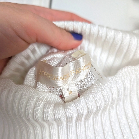 NWT LoveShackFancy Sandrea Skirt in White Rose | Women's Size Medium - Picture 9 of 11